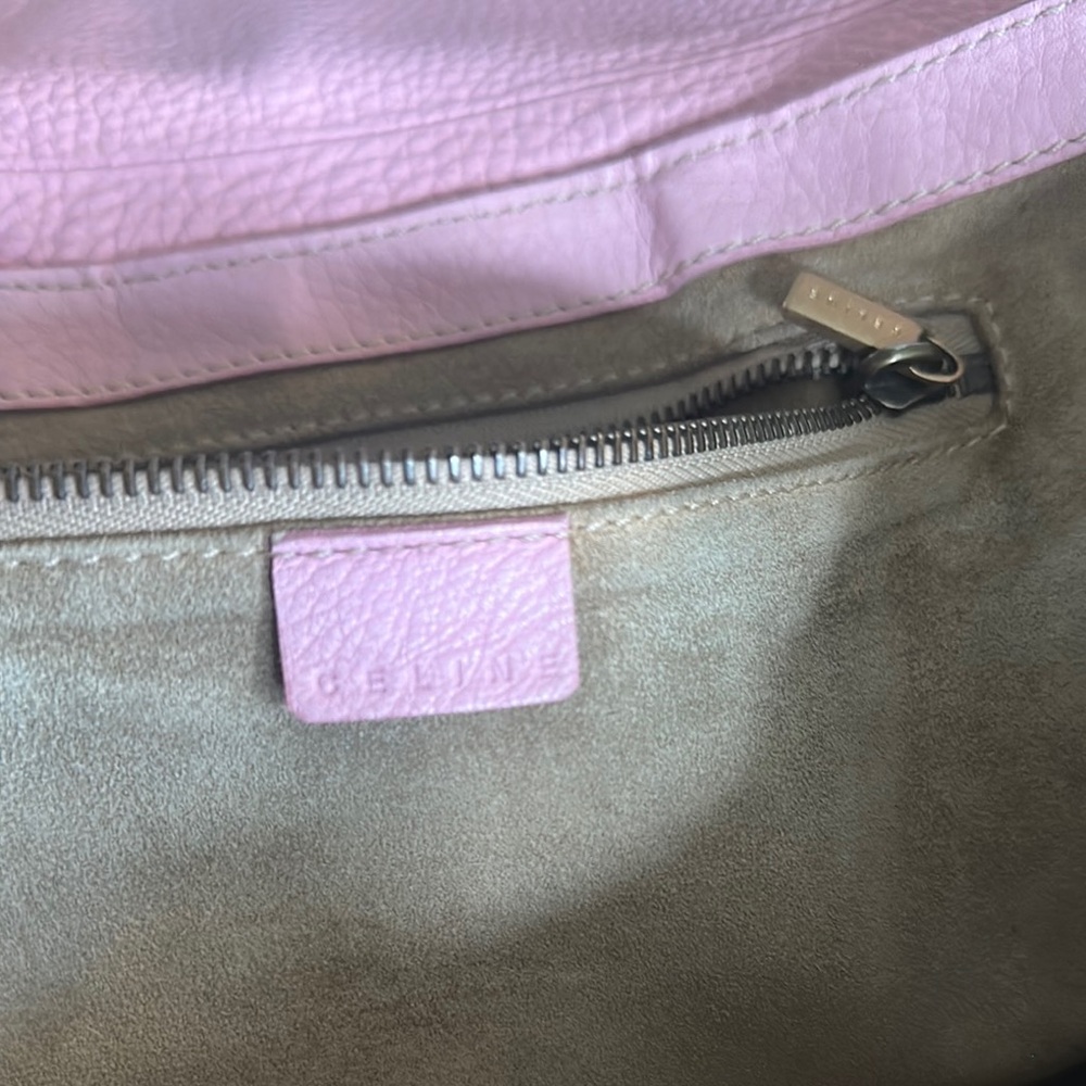 Celine Macadam Bubble Gum Pink Buckle Flap Leather Bag, unreal condition & price - Picture 11 of 13
